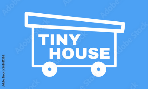 Tiny house (logo on a blue background)