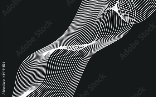Elegant abstract smooth swoosh speed gray wave modern stream background. Vector illustration