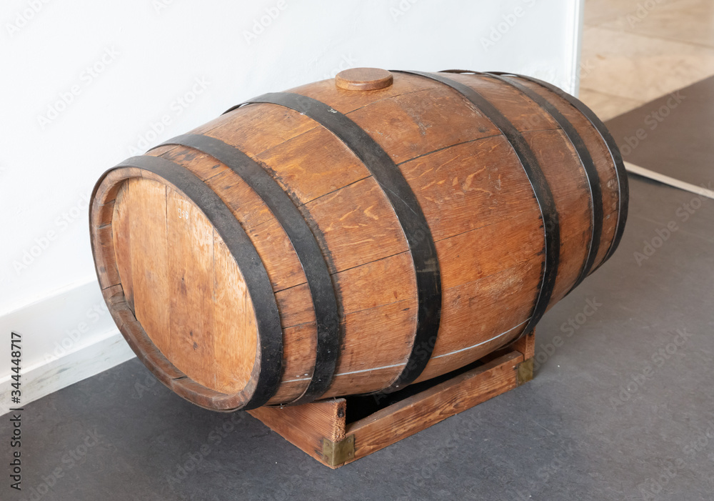 Old water barrel, used on an old Frisian boat