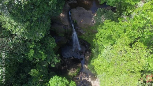 Jungle Waterfall at Gandoca Manzanillo National Wildlife Refuge. Bribri Costa Rica Drone Video photo