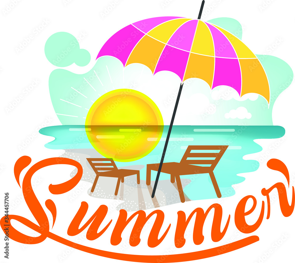 Naklejka premium Summer Holidays Banner background color vector