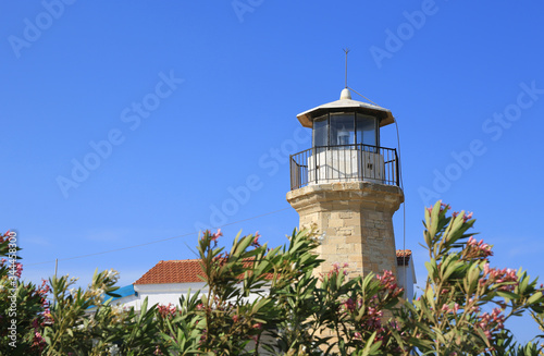 Pervolia lighthouse in Cyprus photo