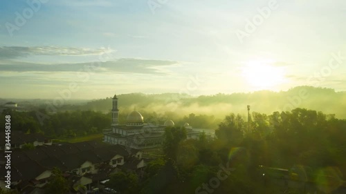 4K Hyperlapse Al Raudhah Mosque, Shah Alam at Sunrise photo