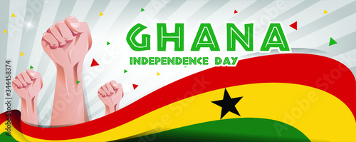 Ghana Independence day banner background photo
