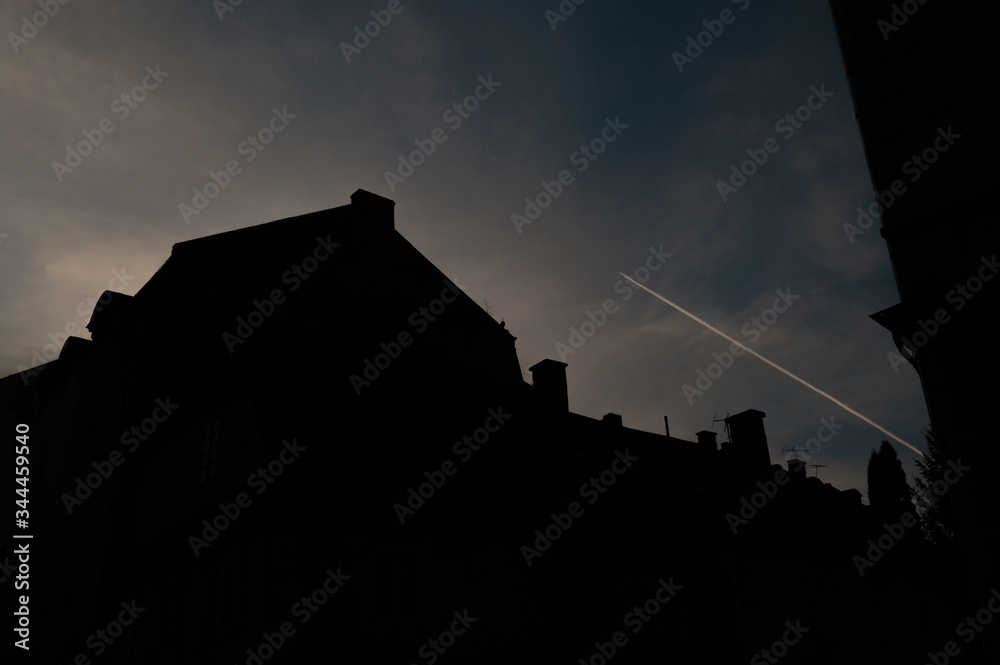 Fototapeta premium sunset in the city