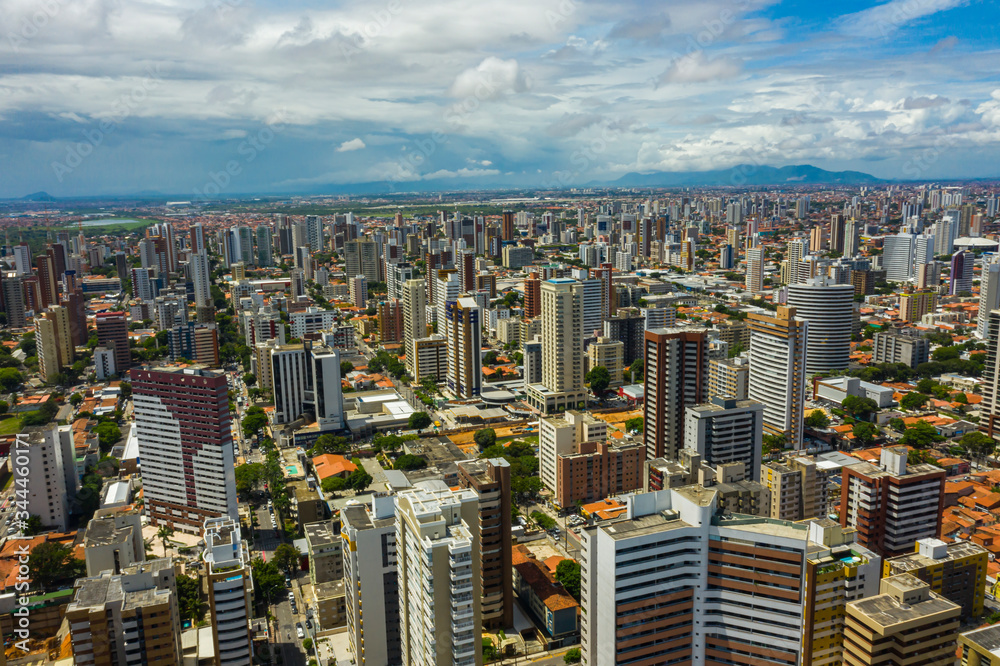 Fototapeta premium Aerial view of the city of Fortaleza, Ceara, Brazil South America. 