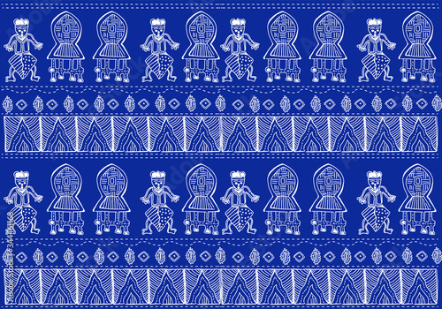 Lombok Island Batik Ornaments Background Vector EPS 10