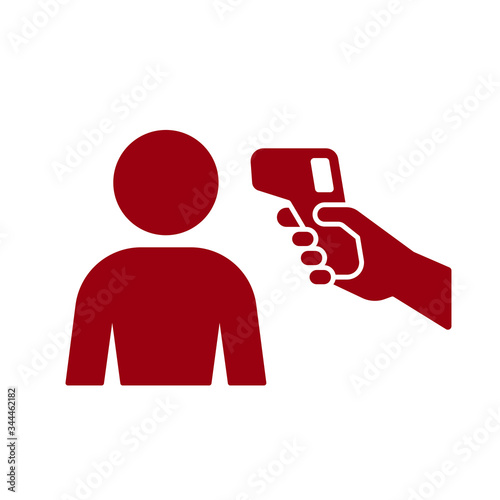 Temperature check gun simple icon