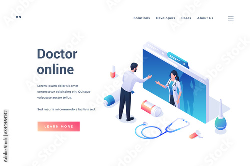 Website with service offering online doctor consultation