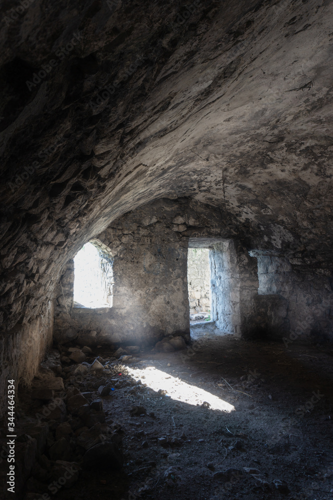 tunnel in the cave with decent light blur tunnel in the cave with decent light blur
