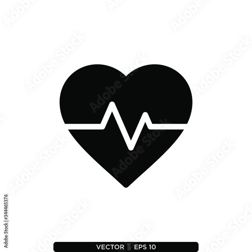 heartbeat Icon Vector Illustration Logo Template