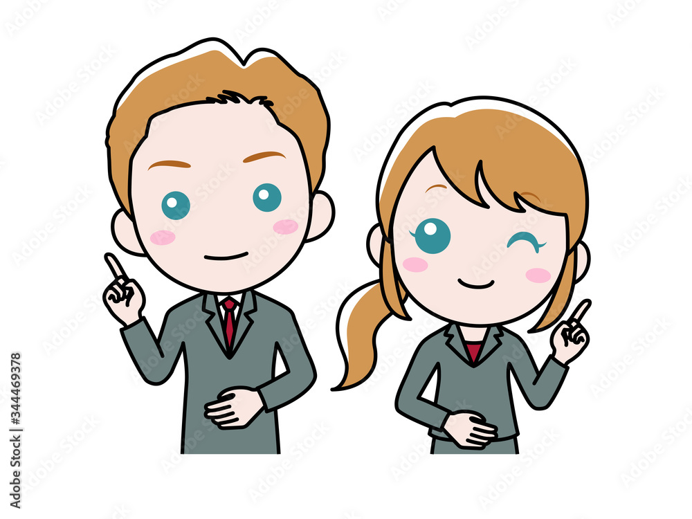 スーツ姿の男女 スーツ姿の男女