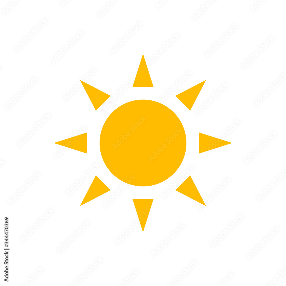 sun icon symbol vector design flat illustration sun icon symbol vector design flat illustration