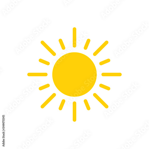 sun icon symbol vector design logo flat illustration