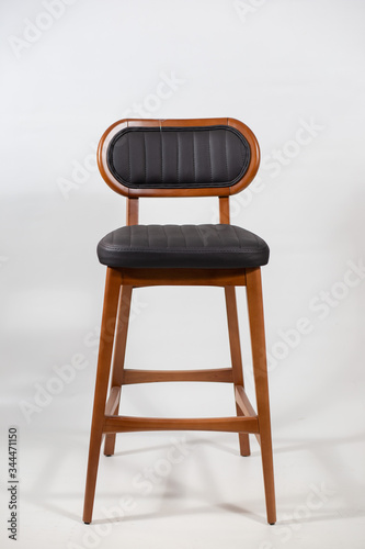 wooden chair on white background