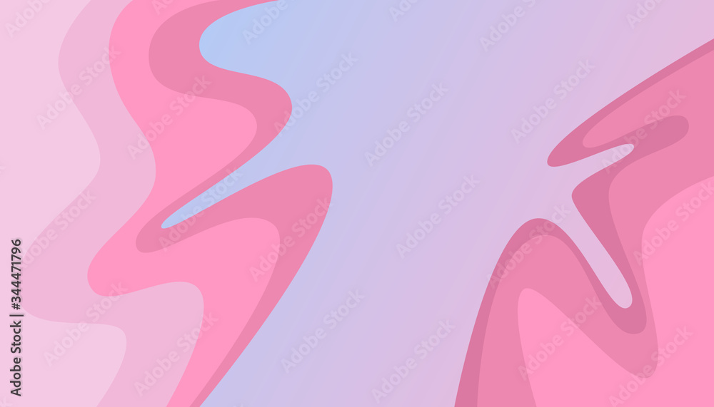 Naklejka premium Pink curved flowing shapes background.