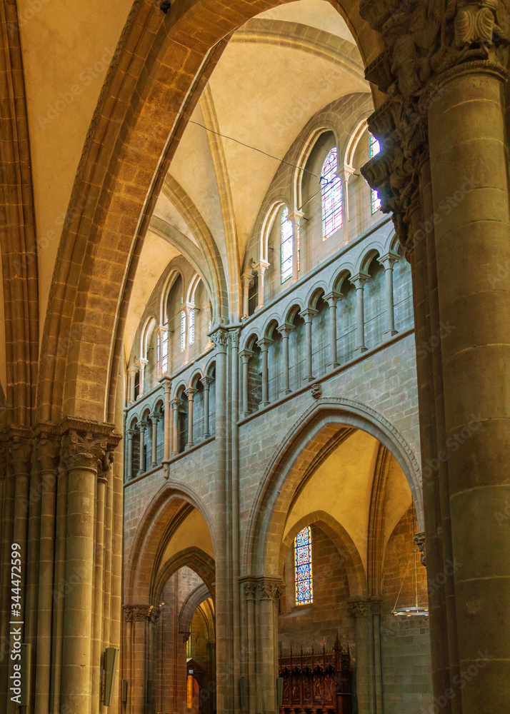 Interior of St. Pierre Cathedral, adopted home church of John Calvin, one of the leaders of the Protestant Reformation, Geneva Interior of St. Pierre Cathedral, adopted home church of John Calvin, one of the leaders of the Protestant Reformation, Geneva