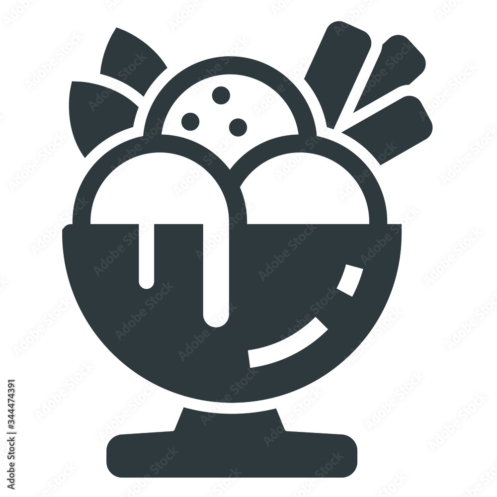 ice cream in a saucer black icon on white background ice cream in a saucer black icon on white background
