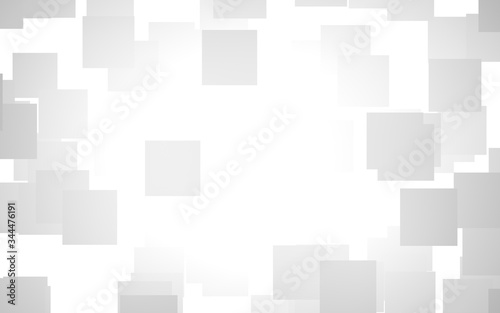 White abstract background. Misty backdrop with grey squares. 3D illustration