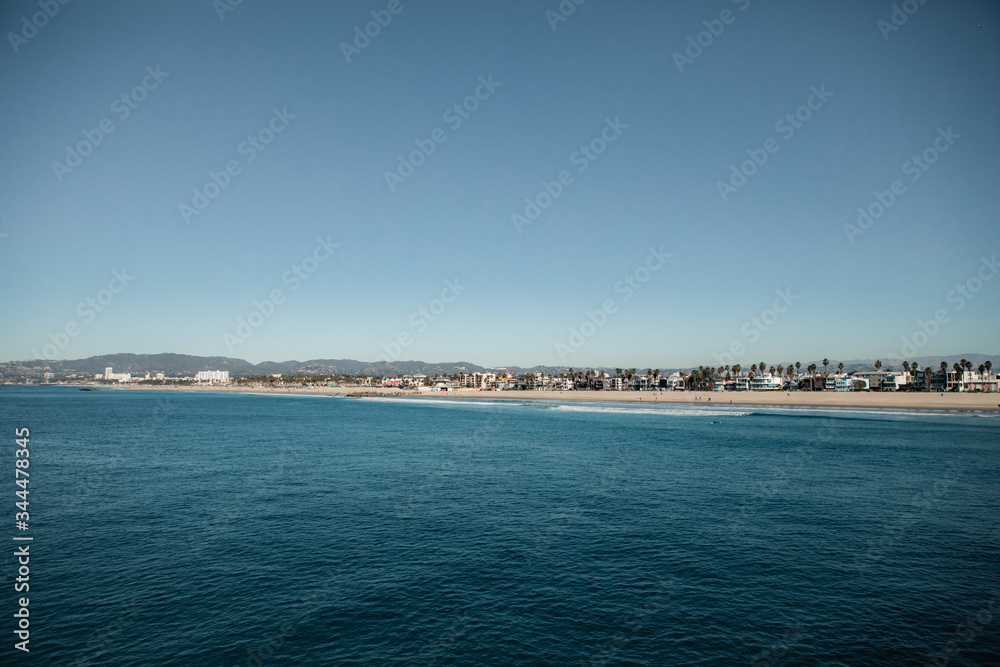 view on the beach Los Angeles. California. Ocean.