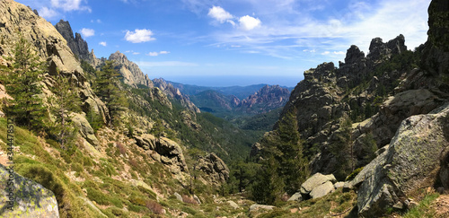 Panorama depuis Les Aiguilles de Bavella - GR20 variante alpine - Corse du sud - France