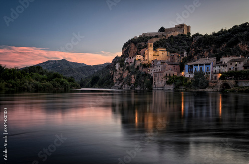 Miravet  s Lake Tarragona Spain in Autumn