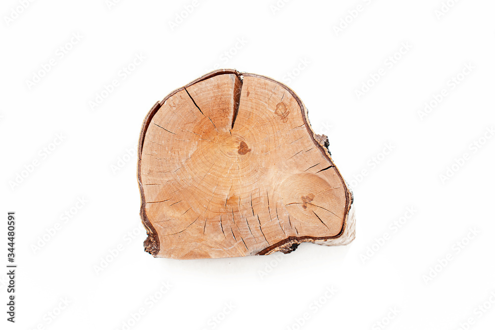 natural wood cut isolated