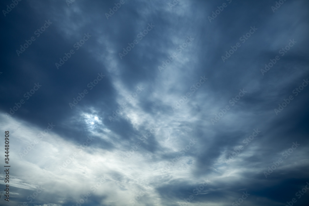 Dark blue stormy cloudy sky Dark blue stormy cloudy sky