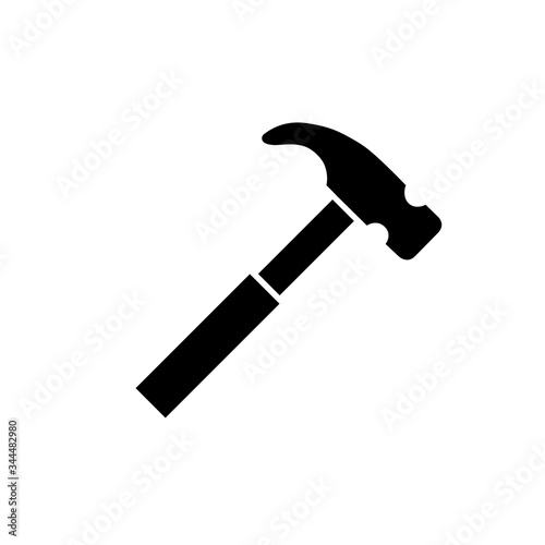 Hammer icon, logo isolated on white background