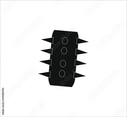 Gothic style spiked leather bracelet. illustration for web and mobile design.