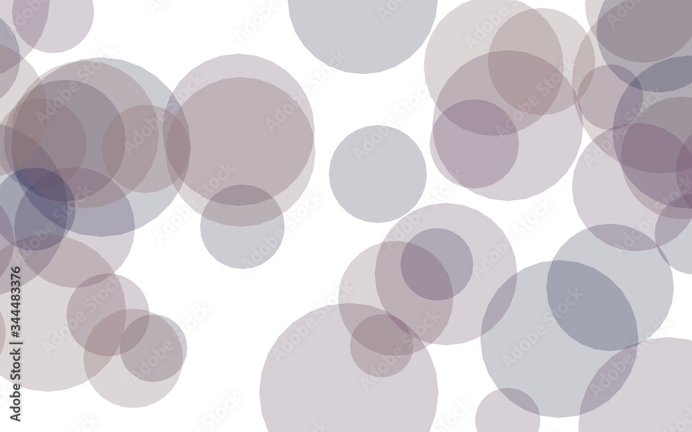 Translucent circles on a white background. 3D illustration Translucent circles on a white background. 3D illustration
