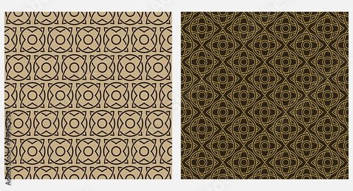 Seamless patterns in Asian style. Wallpaper background, texture