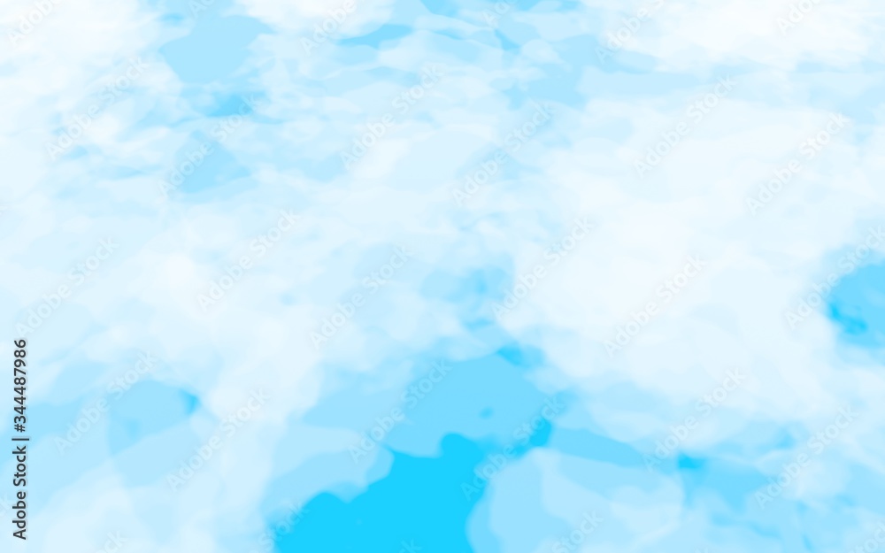 The bright sky in the morning. Blue sky background with white clouds. Cumulus white clouds in the clear blue sky. 3D illustration The bright sky in the morning. Blue sky background with white clouds. Cumulus white clouds in the clear blue sky. 3D illustration