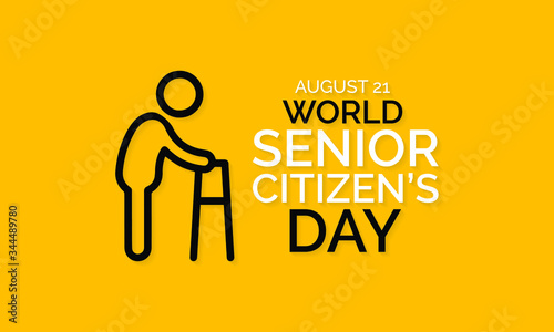 Vector illustration on the theme of World Senior Citizen's day observed each year on August 21st worldwide.