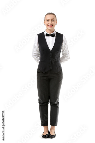 Beautiful female waiter on ...