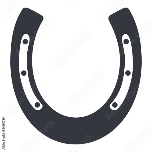 Vector Black Silhouette Horseshoe Icon
