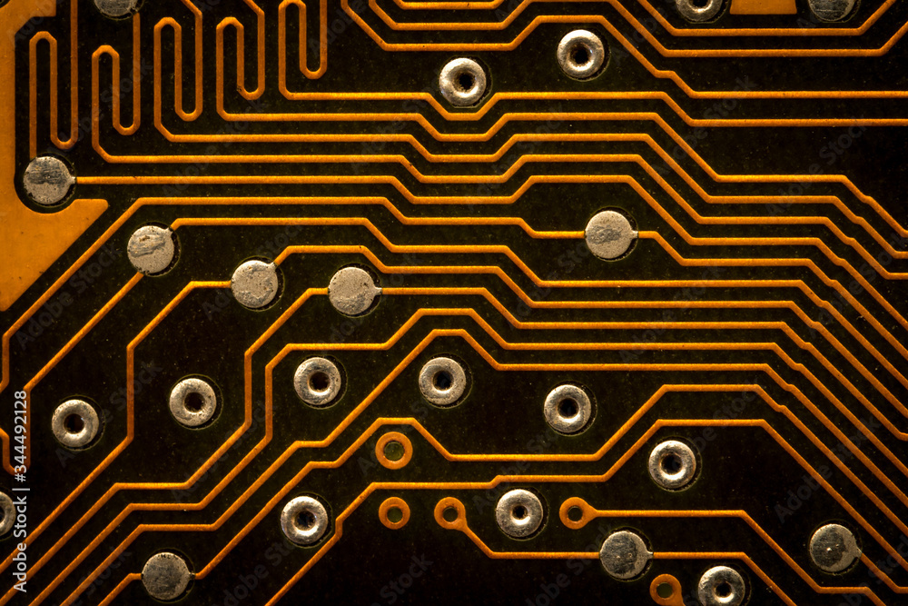 motherboard components close up macro motherboard components close up macro