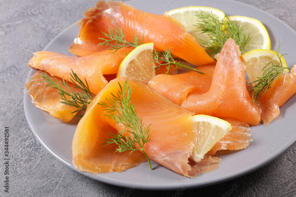 salmon fish fillet with dill and lemon salmon fish fillet with dill and lemon
