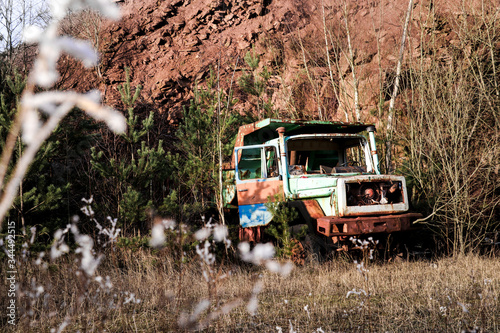 This old rusty truck in the quarry delivers this special and calm mood... :)