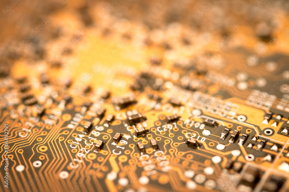 motherboard components close up macro motherboard components close up macro