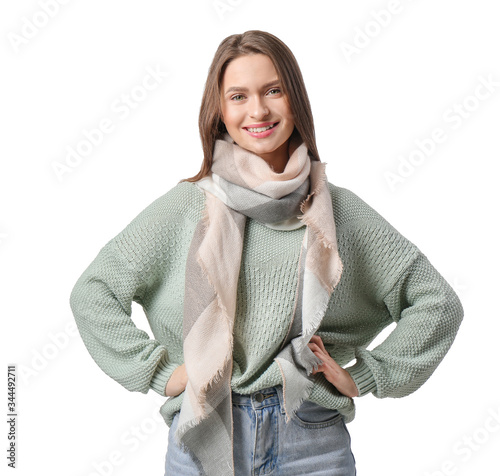 Beautiful young woman with ...