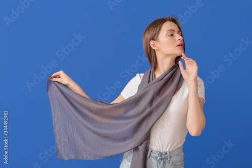 Beautiful young woman with ...