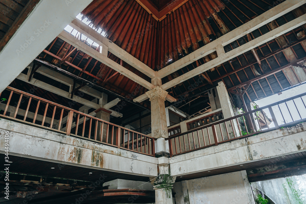 Fototapeta premium photo of the room of an abandoned building