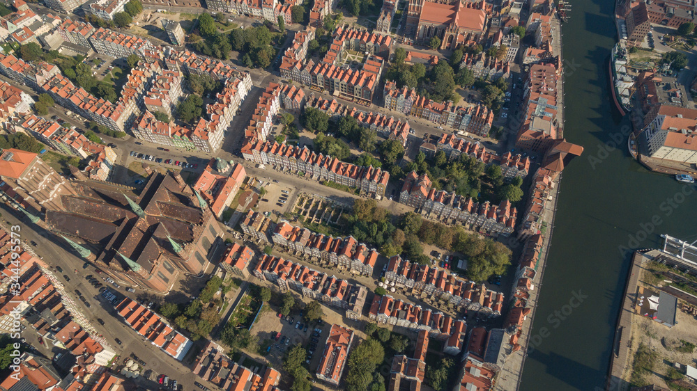 Obraz premium Old Town In Gdansk - Tenements, Poland