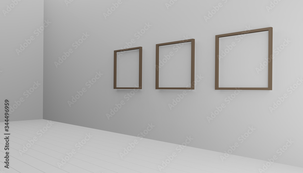 free space with a frame 3d randering image free space with a frame 3d randering image