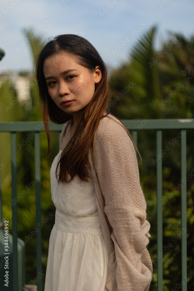A Vietnamese woman with black hair in Vietnam
A Vietnamese woman with black hair in Vietnam