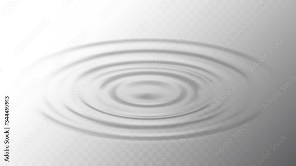 Ripple Water Surface From Drop Side View Vector. Gravity Capillary Water Waves Motion Produced By Droplet. Beverage Or Drink Swirl Round Texture, Fluid Inertia Mockup Realistic Illustration Ripple Water Surface From Drop Side View Vector. Gravity Capillary Water Waves Motion Produced By Droplet. Beverage Or Drink Swirl Round Texture, Fluid Inertia Mockup Realistic Illustration