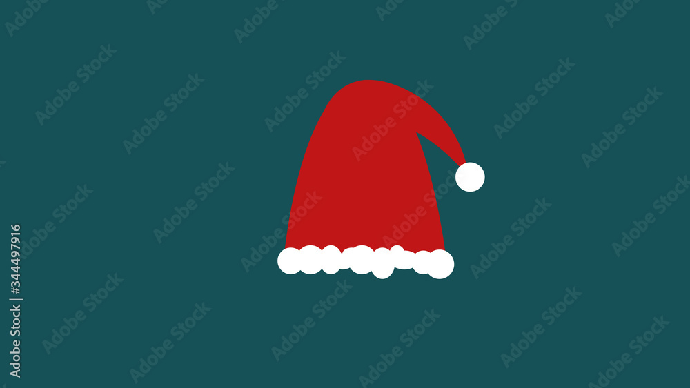 Christmas Santa Claus Hats With Shadow Christmas Santa Claus Hats With Shadow