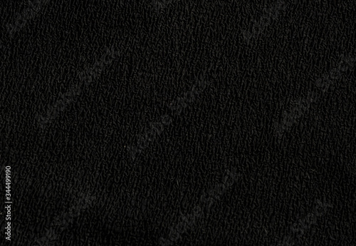 Black textured background. Black fabric.