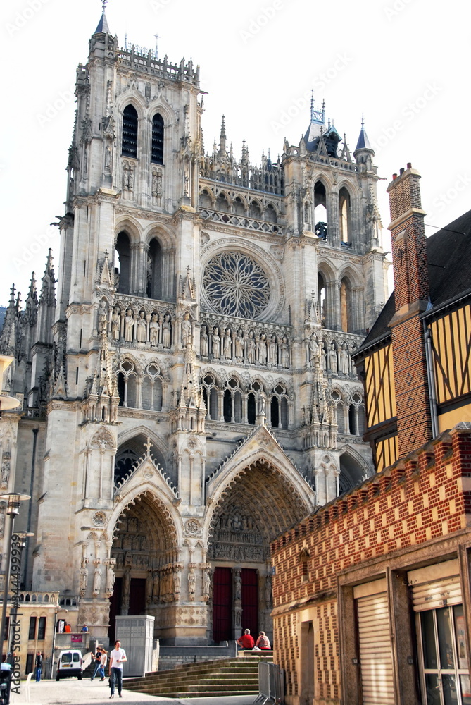Ville d'Amiens, cathédrale d'Amiens, façade, département de la Somme, France
